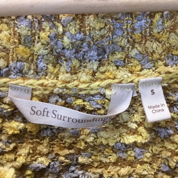 Soft Surroundings Liv Yellow Boucle Popcorn Knit Sweater - Picture 7 of 8